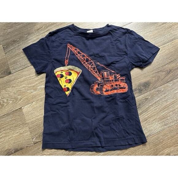 Gymboree outlet Boys M Pizza Construction Shirt | EUC | Combined Shipping - Picture 1 of 3